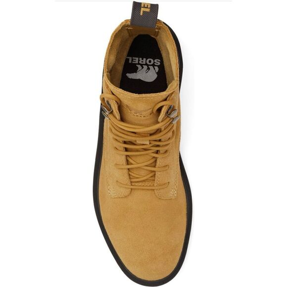 Sorel Hi-Line platform combat boots leather in geo yellow size 8 NWB - Picture 3 of 8